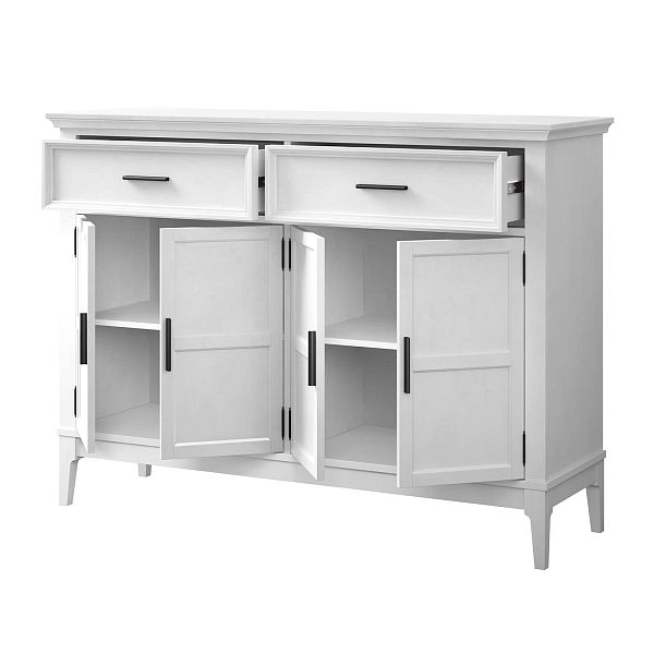 Фото тумба «Квадро-С» 42, цвет белый лак, белый лак-антик 24, серый 7042/антик 24, размер 1384x1012x420 из массива сосны в интернет-магазине СиВер