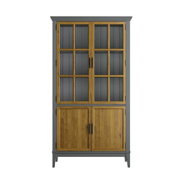 Фото «Квадро-С» 22-185 из массива сосны. Цвет белый лак, белый лак-антик 24, серый 7042-антик 24, идеально для стиля сканди, минимал, лофт. С доставкой по России. Материал - массив сосны, размер - 999х1846х420 мм. в интернет-магазине СиВер