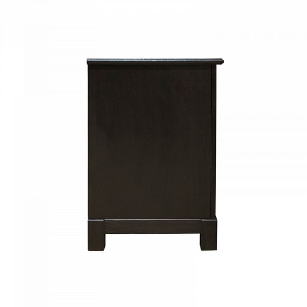 Фото купить письменный стол из массива сосны с 4 ящиками слева в стиле кантри коллекция Рауна 04 1-тумбовый цвет колониал темный дерево размеры 120х76х60 в интернет-магазине СиВер