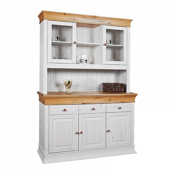 Изображение буфет "Бостон" 140х195х45 (см.) из натурального массива сосны для спальни в интернет-магазине СиВер