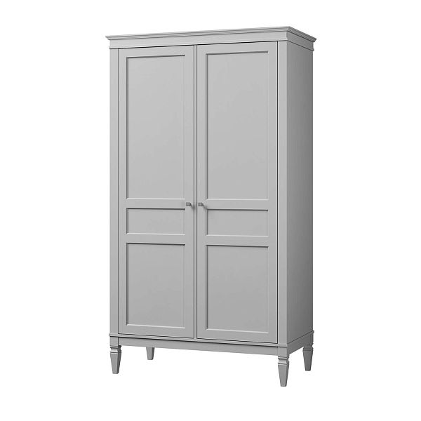 Изображение каталог шкаф для одежды на ножках в гостиную или в спальню из массива сосны "Ольса-С" 02 двухдверный 1183x2089x597 в стиле кантри в интернет-магазине СиВер