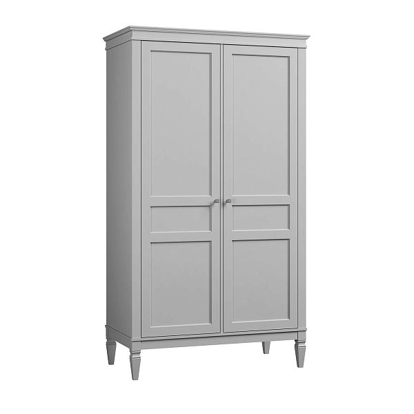 Изображение каталог шкаф для одежды на ножках в гостиную или в спальню из массива сосны "Ольса-С" 02 двухдверный 1183x2089x597 в стиле кантри в интернет-магазине СиВер