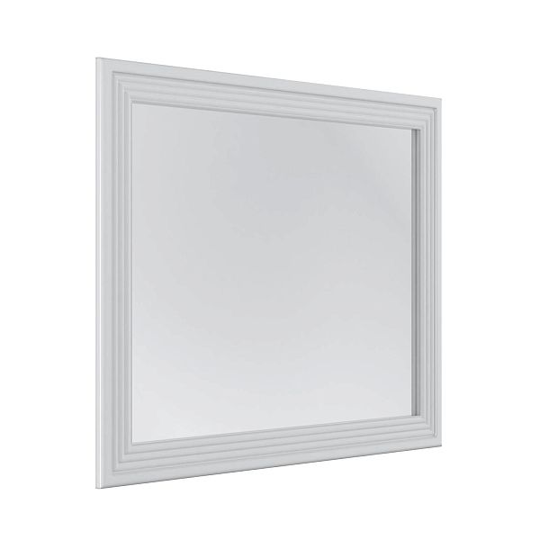 Изображение Фото зеркало в раме коллекции Рандеву в спальню, коридор, прихожую или гостиную из МДФ размеры 800x1000x18 цвет белый лак, серый 7042