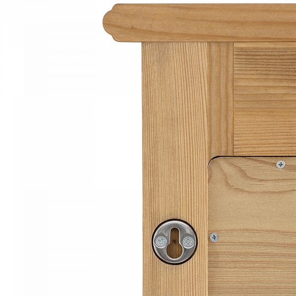 Изображение Фото зеркало в деревянной раме коллекции Рауна в коридор, прихожую или гостиную из массива сосны размеры 85х200х5 цвет бейц масло