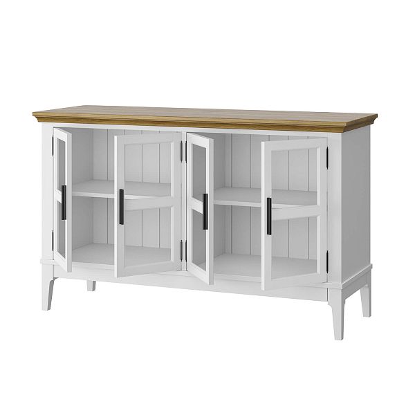 Фото каталог тумба ТВ в гостиную или в спальню из массива сосны "Квадро-С" 40 цвет белый лак, белый лак-антик 24, серый 7042-антик 24, светлый, размеры 1248х765х420 в классическом стиле в интернет-магазине СиВер