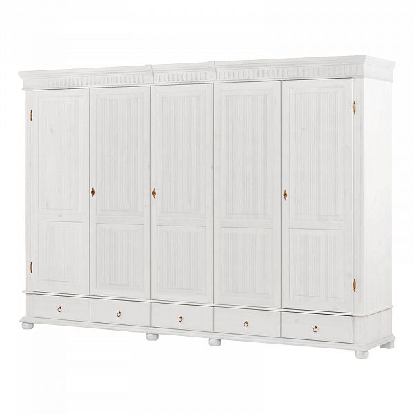 Фото пример скандинавский стиль классика мебели шкаф для одежды и головных уборов из массива сосны коллекции Хельсинки 5GT-M