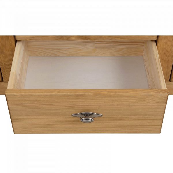 Фото каталог тумба ТВ в гостиную или в спальню из массива сосны Рауна 200 цвет бейц масло светлый бежевый размеры 200х60х42 в стиле кантри в интернет-магазине СиВер