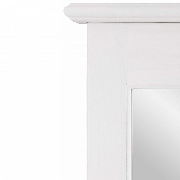 Изображение Фото зеркало в деревянной раме коллекции Рауна в коридор, прихожую или гостиную из массива сосны размеры 85х200х5 цвет светлый белый УКВ