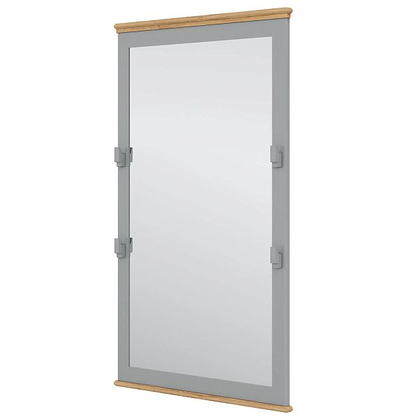 Фото зеркала настенного коллекция Рандеву - размеры 970х1642 мм, цвет белый лак-антик 24, серый 7042-антик 24, от интернет-магазина СиВер