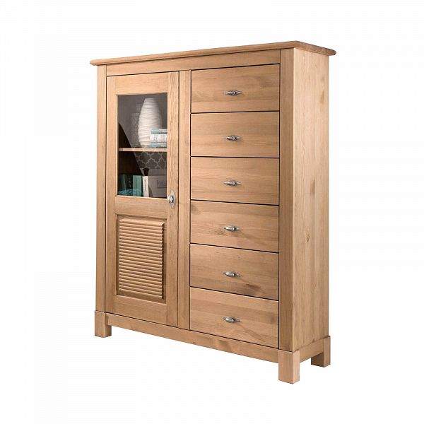 Фото комод цвета бейц масло коллекции Рауна в коридор, прихожую или гостиную из массива сосны размеры 103х132х38