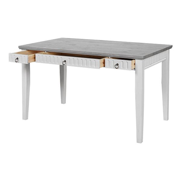 Фото пример письменный стол белорусского производства из массива сосны классика скандинавский стиль коллекция Хельсинки 03