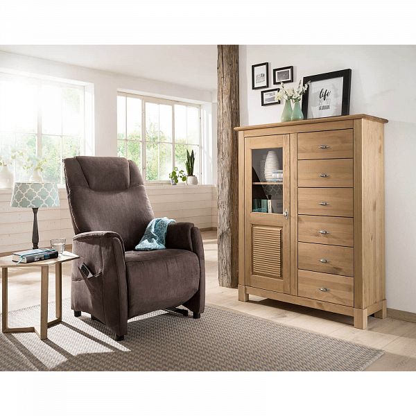 Фото комод цвета бейц масло коллекции Рауна в коридор, прихожую или гостиную из массива сосны размеры 103х132х38