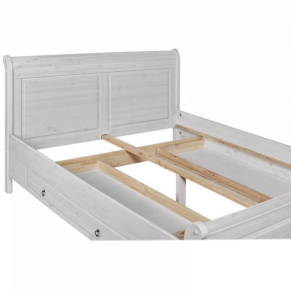 Изображение скандинавский стиль в загородный дом или небольшую элитную квартиру классика мебели в спальню широкая кровать Мальта 180 с ящиками из массива сосны в интернет-магазине СиВер с доставкой Изображение скандинавский стиль классика мебели в спальню кровать Мальта 180 с ящиками из натурального дерева массива сосны в интернет-магазине СиВер с доставкой