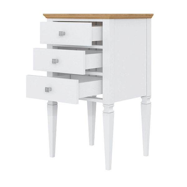 Тумба Ольса 03-46 (белый лак-антик 24) Образец от интернет-магазина СиВер