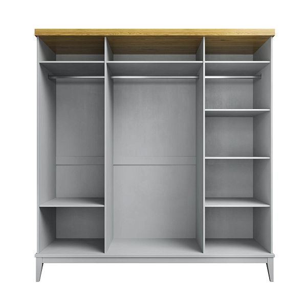 Фото шкаф для одежды из массива сосны в спальню или прихожую в стиле кантри коллекция «Бон Вояж» цвет серый 7042-антик 24, дерево размеры 1989х2096х590 в интернет-магазине СиВер