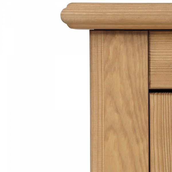 Фото стол письменный из массива сосны Рауна 14 размеры 165х76х60 см цвет бейц масло светлый дерево 2-тумбовый в стиле кантри купить в интернет-магазине СиВер