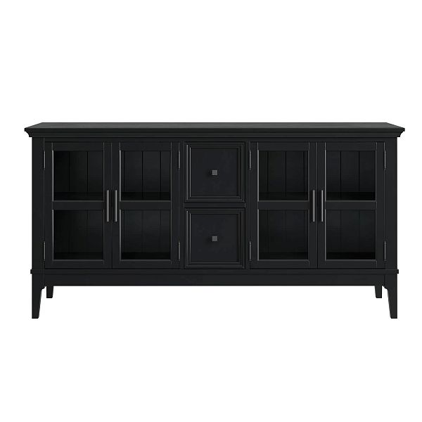 Фото каталог тумба ТВ в гостиную или в спальню из массива сосны "Квадро-С" 42 цвет белый лак, белый лак-антик 24, серый 7042-антик 24, светлый, размеры 1512х765х420 в классическом стиле в интернет-магазине СиВер