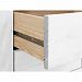 Изображение комод на ножках с большими ящиками из массива сосны коллекция Рауна цвет белый воск УКВ размеры 97х98х48 купить в интернет-магазине Сивер