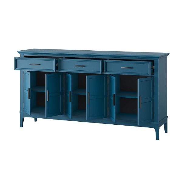 Фото тумба «Квадро-С» 063Ф, цвет белый лак, белый лак-антик 24, серый 7042/антик 24, размер 1801x948x420 из массива сосны в интернет-магазине СиВер