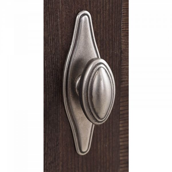 Фото стол письменный из массива сосны Рауна 20 размеры 165х76х60 см цвет колониал темный почти черный дерево 2-тумбовый в стиле кантри купить в интернет-магазине СиВер