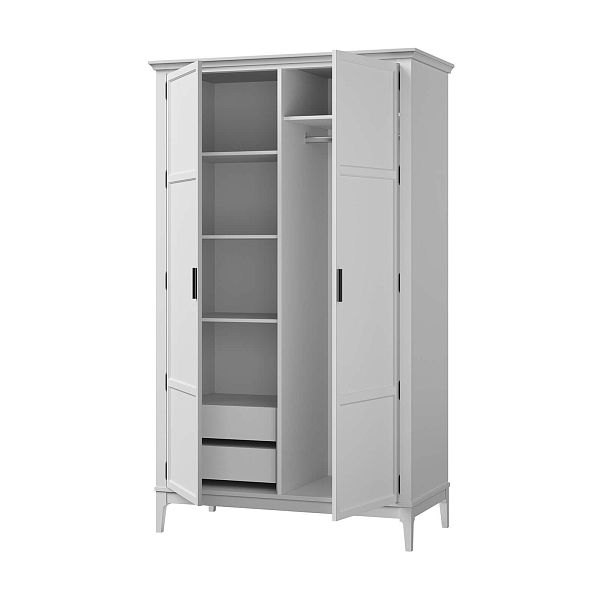 Фото ящика встраиваемого "Ольса" к шкафам "Квадро-С" 545x144x529 в цвете белый лак, антик 24, серый 7042 от интернет-магазина СиВер