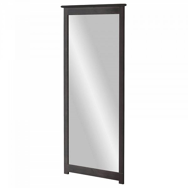 Фото зеркало темного цвета колониал в деревянной раме коллекции Рауна в коридор, прихожую или гостиную из массива сосны размеры 85х200х5
