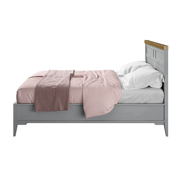 Кровать "Бон Вояж" 160 (серый 7042/антик 24) из массива сосны производство Белоруссия, доставка по Москве и России, купить в интернет-магазине СиВер