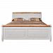 Изображение кровать скандинавский стиль классика коллекции Мальта М-160 с ящиками из массива сосны цвета антик, белый воск, колониал и серый