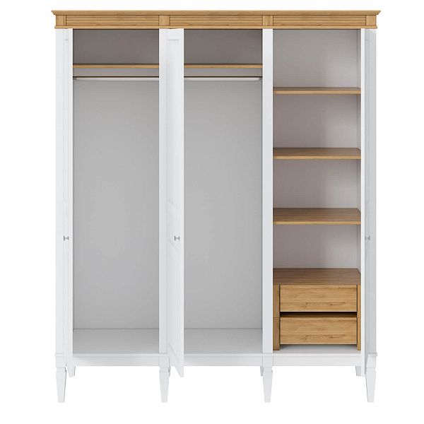 Фото ящика встраиваемого к шкафам "Ольса" 545x144x529 в цвете белый лак, антик 24, серый 7042 от интернет-магазина СиВер