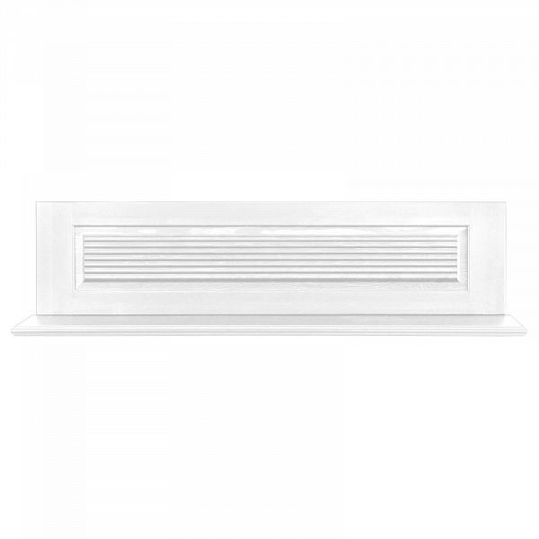 Фото настенная полка в стиле кантри коллекция Рауна 165 цвет белый воск УКВ размеры 165х29х27 в интернет-магазине СиВер