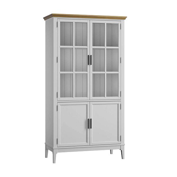 Фото «Квадро-С» 22-185 из массива сосны. Цвет белый лак, белый лак-антик 24, серый 7042-антик 24, идеально для стиля сканди, минимал, лофт. С доставкой по России. Материал - массив сосны, размер - 999х1846х420 мм. в интернет-магазине СиВер