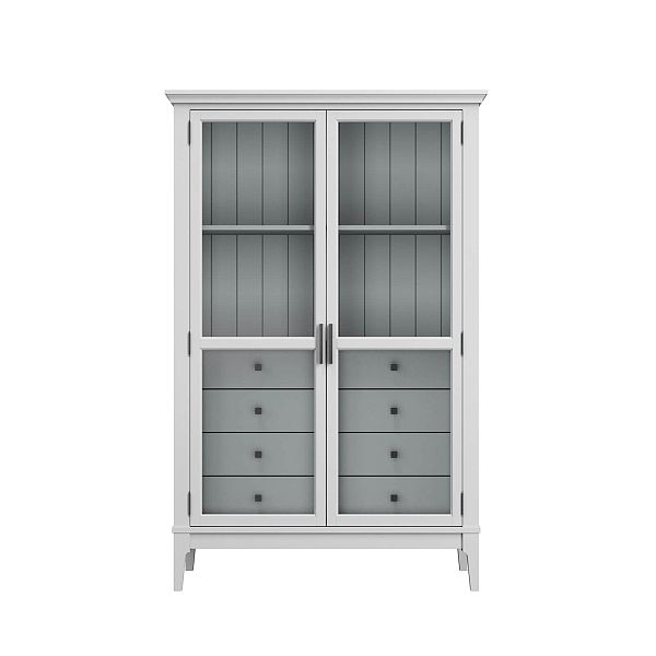 Фото «Квадро-С» 20/04 из массива сосны. Комбинированный цвет белый лак-серый 7042, белый лак-антик 24, серый 7042-антик 24, идеально для стиля сканди, минимал, лофт. С доставкой по России. Материал - массив сосны, размер - 999х1553х420 мм. в интернет-магазине СиВер