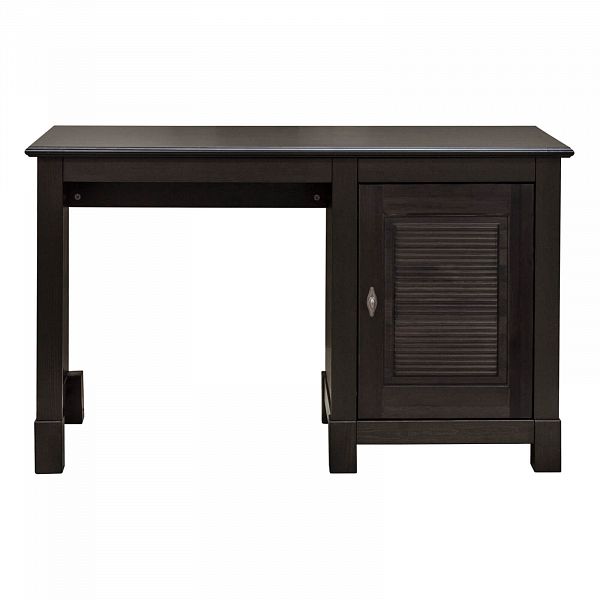 Изображение каталог стол письменный из массива сосны Рауна 10 размеры 120х76х60 см цвет колониал темный 1-тумбовый в стиле кантри купить в интернет-магазине СиВер