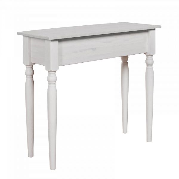 Изображение в интерьере консоль коллекция Консолеа-3 размеры в см 85x75x32 с тремя ящиками - мебель из натурального дерева массива сосны недорого по доступной цене интернет-магазине СиВер белорусского производства ММЦ с доставкой по России