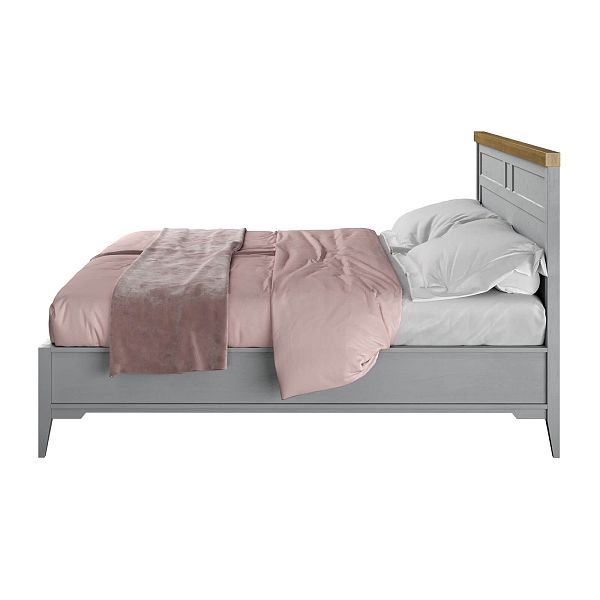 Кровать "Бон Вояж" 180 (серый 7042/антик 24) из массива сосны производство Белоруссия, доставка по Москве и России, купить в интернет-магазине СиВер