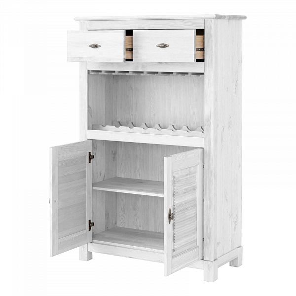 Комод-бар "Рауна" (белый воск УКВ) от интернет-магазина СиВер