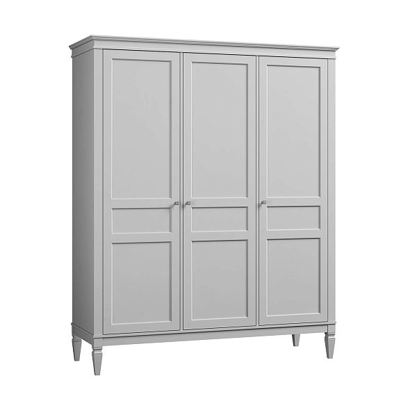 Изображение каталог шкаф для одежды на ножках в гостиную или в спальню из массива сосны "Ольса-С" 03 трехдверный 1706x2089x597 в стиле кантри в интернет-магазине СиВер