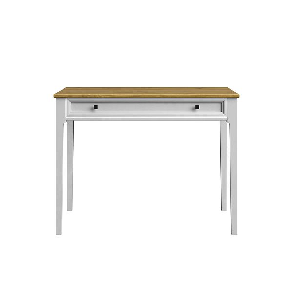 Изображение рабочий стол письменный в детскую или кабинет в стиле лофт или скандинавском стиле классика коллекции "Квадро-С" 01 размеры 994х760х590 мм (цвет белый лак, белый лак/антик 24, серый 7042, серый 7042/антик 24) для ребенка или подростка