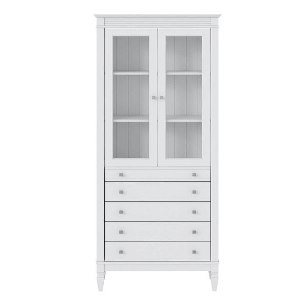 Фото стеллаж из массива сосны в гостиную в стиле лофт или скандинавском стиле коллекция Ольса цвет белый лак, белый лак/антик 24, серый 7042, серый 7042/антик 24, светлый дерево размеры 93х202х38 в интернет-магазине СиВер