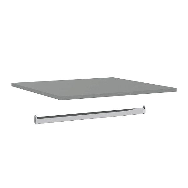 Фото пример Полка + штанга к шкафу Ольса из натурального дерева массива сосны и металла