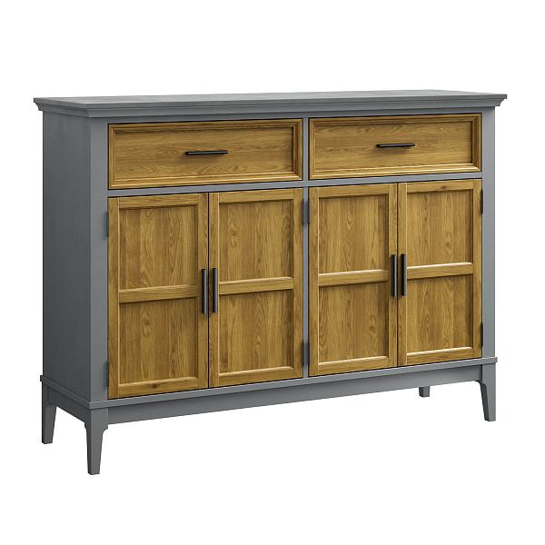 Фото тумба «Квадро-С» 42, цвет белый лак, белый лак-антик 24, серый 7042/антик 24, размер 1384x1012x420 из массива сосны в интернет-магазине СиВер