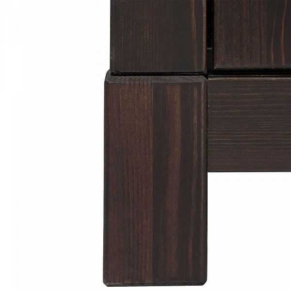 Изображение комод на ножках с большими ящиками из массива сосны коллекция Рауна темный цвет колониал размеры 97х98х48 купить в интернет-магазине Сивер