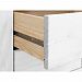 Изображение комод на ножках 4 ящиками и 2 дверцами из массива сосны коллекция Рауна светлый цвет белый воск УКВ размеры 149х84х37 купить в интернет-магазине Сивер