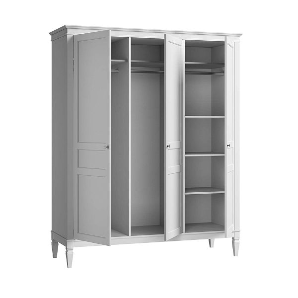 Изображение каталог шкаф для одежды на ножках в гостиную или в спальню из массива сосны "Ольса-С" 03 трехдверный 1706x2089x597 в стиле кантри в интернет-магазине СиВер