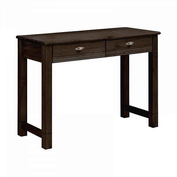 Фото стол туалетный из массива сосны Рауна размеры 114х82х48 см цвет колониал темный почти черный дерево в стиле кантри купить в интернет-магазине СиВер