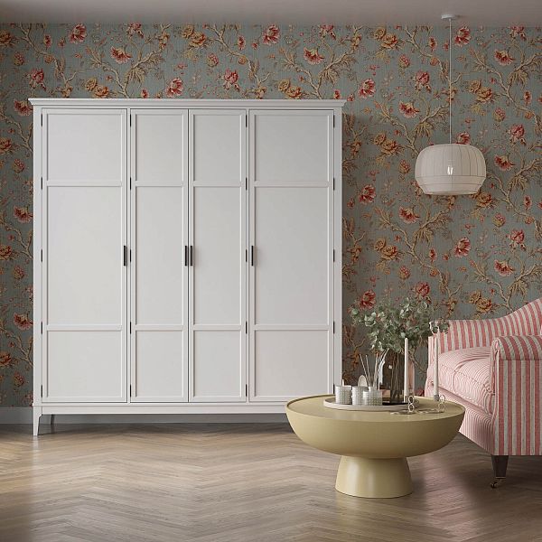 Изображение каталог шкаф для одежды "Квадро-С" 40 (белый лак, белый лак-антик 24, серый 7042-антик 24) из массива сосны, размеры 1919x2047x604 в стиле кантри в интернет-магазине СиВер