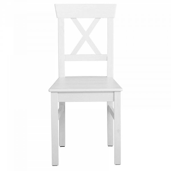 Фото каталог стул Рауна Форест из массива сосны размеры 44х91х49 см цвет белый с бейц масло дерево в стиле кантри купить в интернет-магазине СиВер