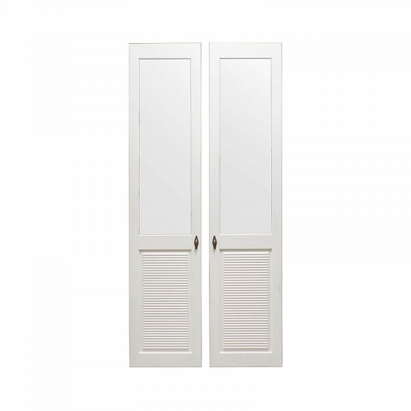 Каталог цена комплект дверей к стеллажу "Рауна" 20 (цвет белый воск УКВ) из массива сосны размеры 42х190х2