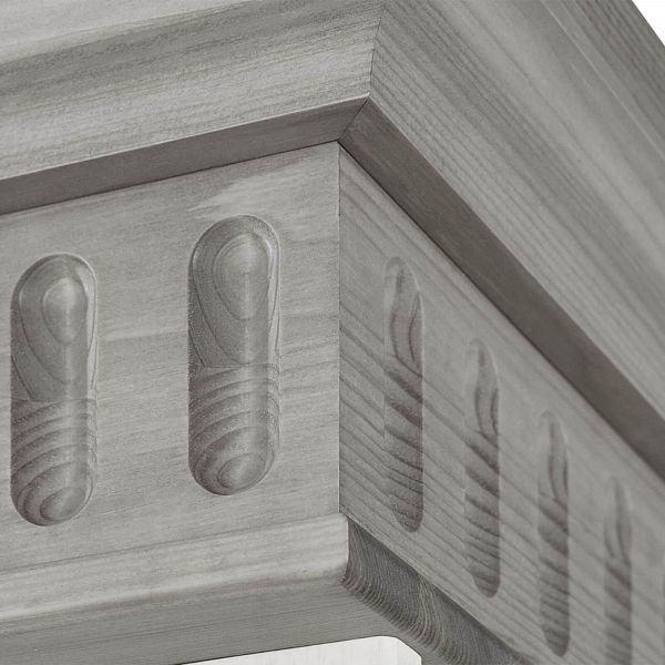 Фото стеллаж в скандинавском стиле в элитный загородный дом или небольшую квартиру коллекции Хельсинки 01 размеры 69x199x43 (антик, белый воск, колониал, серый) из натурального массива дерева сосны с доставкой