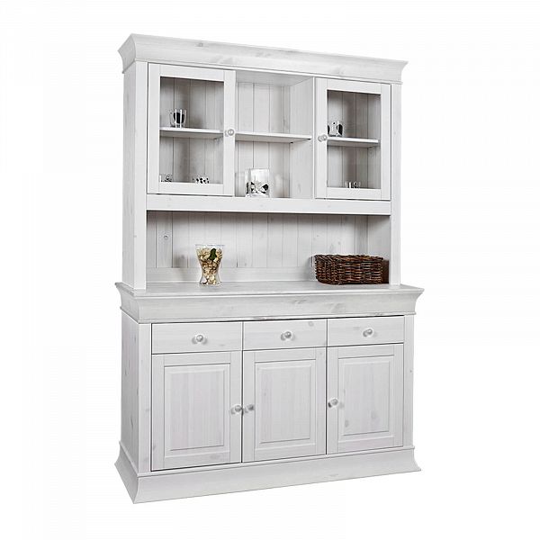 Изображение буфет "Бостон" 140х195х45 (см.) из натурального массива сосны для спальни в интернет-магазине СиВер